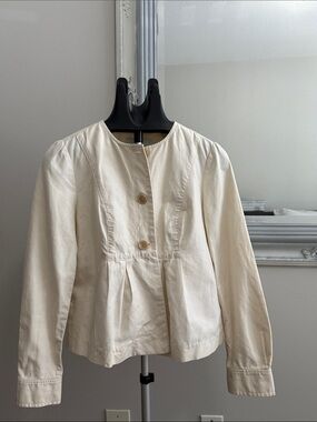 Women's Cream Button-Front Jacket